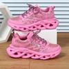 Bling Leather Pink Women Sports Shoes Thick Sole Glitter Sparkling Women Casual Shoes High Quality Walking Shoes Ladies Sneakers