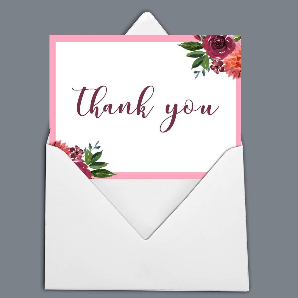 Drága szuvenír babazuhany köszönőlevelek Hajtogatott üres üdvözlőlap fehér borítékokkal - 36