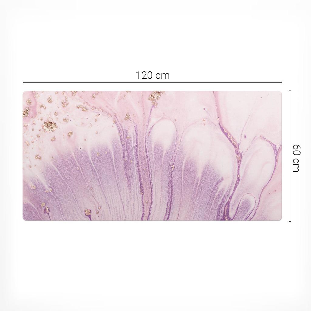 Gaming Mousepad with Marble Floral Pattern for Desk 120X60 Cm