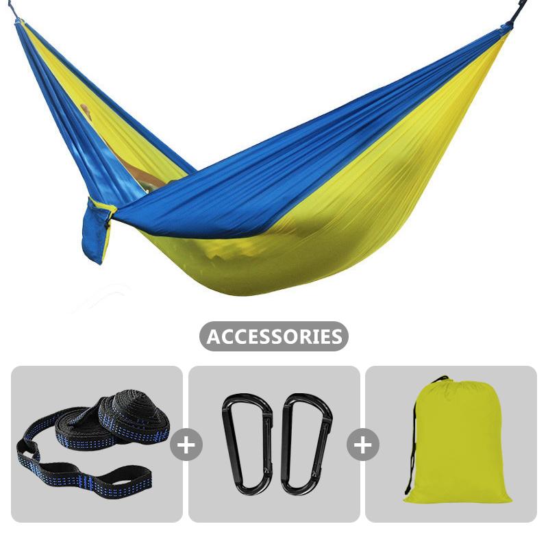 Outdoor Camping Survival Hammock 260*140cm Portable Durable Ultralight Nylon Parachute Hammock For 1-2 Person Hanging bed