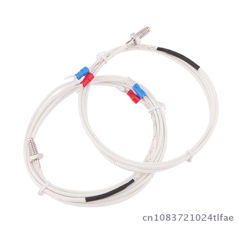 K Type Thermocouple Cable M6 1M 2M Screw Temperature Sensor Probe 0-800 C For REX-C100 Temperature Controller Thermostat