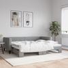 Vidaxl Sofa Rozsuwana, Jasnoszara, 90X190 Cm, Tkanina