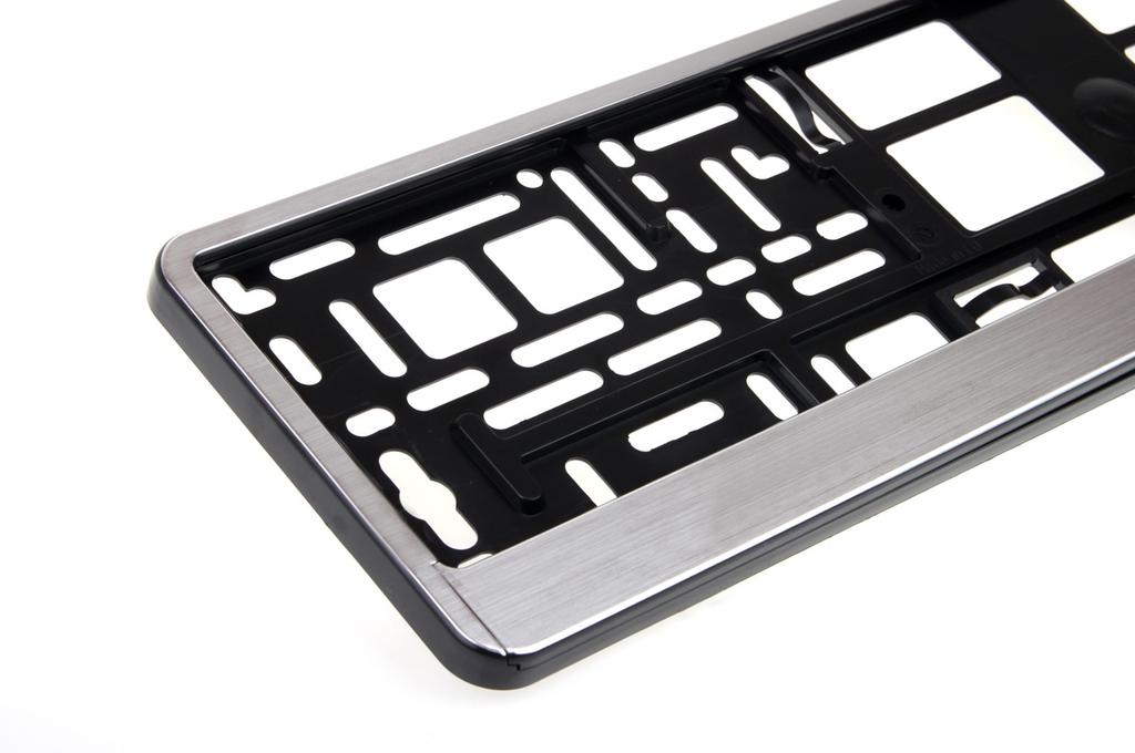 Brushed Silver License Plate Frame AMIO-01646