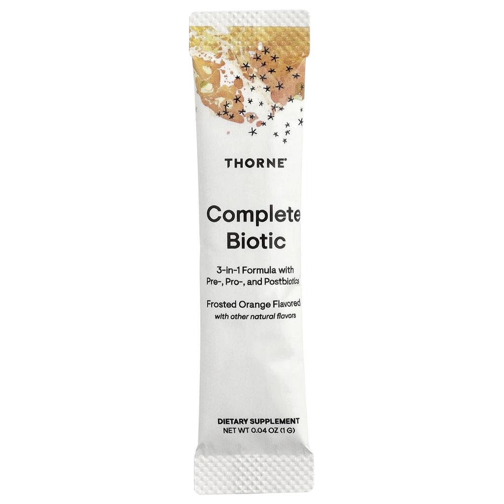 Thorne Complete Biotic, Frosted Orange, 30 Stick Packs, 1g (0.04oz) Each