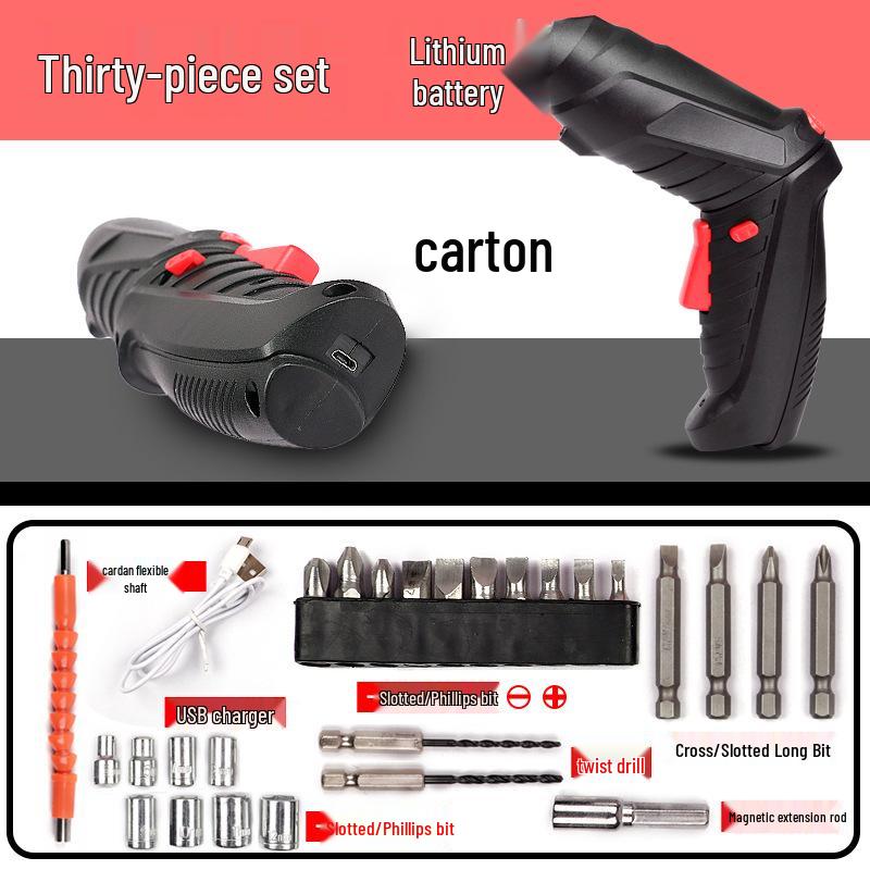 Special Offer: 4V Rechargeable Mini Electric Screwdriver and Drill Set with Lithium Battery