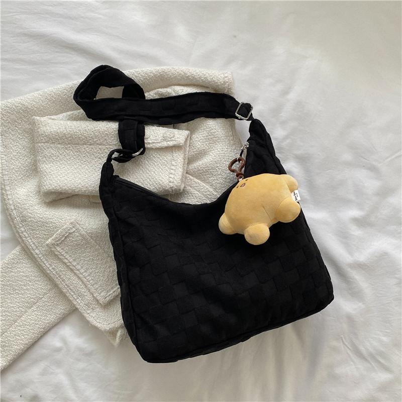 Ins Wind Large Capacity Armpit Bag Female College Student Class Messenger Bag Shopping Bag Autumn Foreign Style Commuter Dumpling Bag