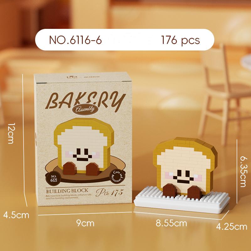 Kreative Brot-Serie Bausteine Sandwich Schweizer Rolle Kuchen Simulation Essen Kinderspielzeug zum Zusammenbauen