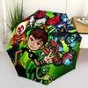 1 Stück Ben 10 Alien Force Regenschirm - Automatisches Öffnen & Schließen, Tragbares 3-fach faltbares Design, 8-Speichen-Eisenrahmen, Outdoor-Regenschirm, Ideales Geschenk für Fans, Reise
