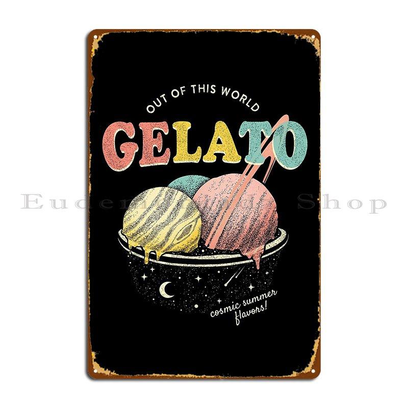 

Space Gelato Metal Plaque Painting Character Pub Wall Decor Wall Mural Tin Sign Poster 20x30cm