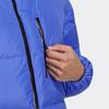Adidas Originals Stand Collar Zip-Up Long Down Jacket Men Outerwear Blue H58056