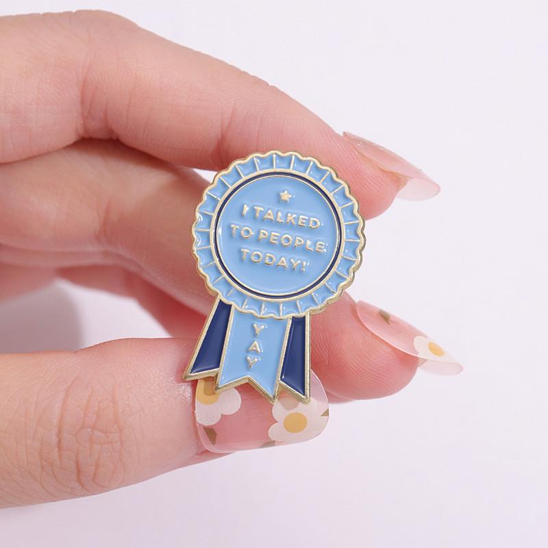 Playful Letter Colorful Pins Metal Brooches Unique Inspirational Accessories For Stylish Men And Women Fashion Statement