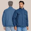 KEFITEVD Winter Motorcycle Windproof and Workwear Stylish Warm and Thermal Mod Coat with and Fleece Dark Size 3XL Men's Jacket, Cold-Resistant,