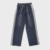 2026 High-End High-Waist Drawstring Wide-Leg Jeans for Women