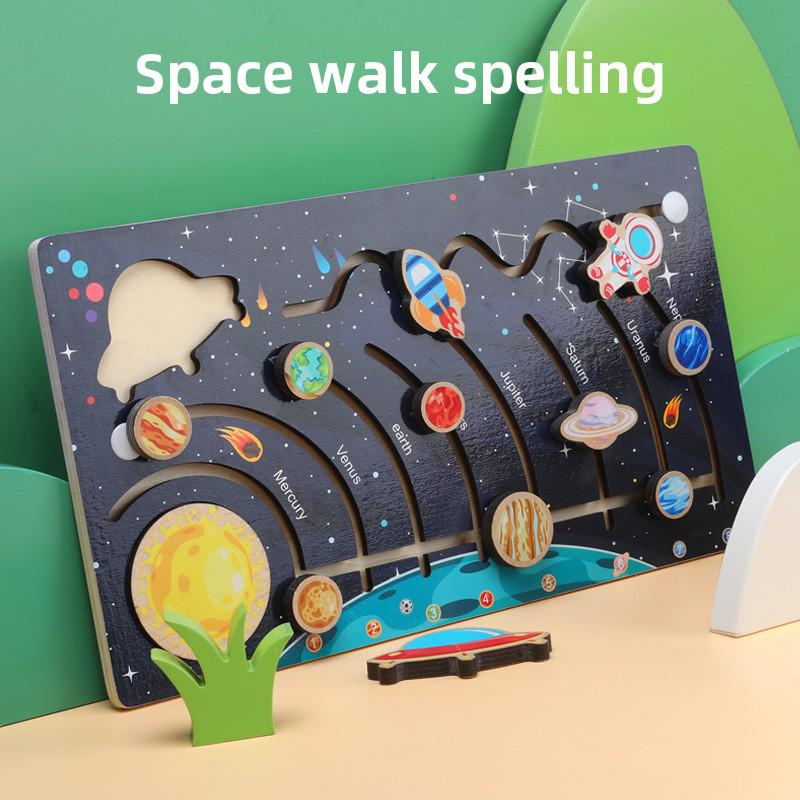 Children's Nine-Planet Solar System Educational Puzzle: Early Learning, Cognitive Movement, Scientific Exploration.