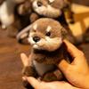 Süßer Otter Plüschtier Realistisches Stofftier Cartoon Otter Tieranhänger Kawaii Puppe Weiche Plüschtiere für Tasche Geschenk