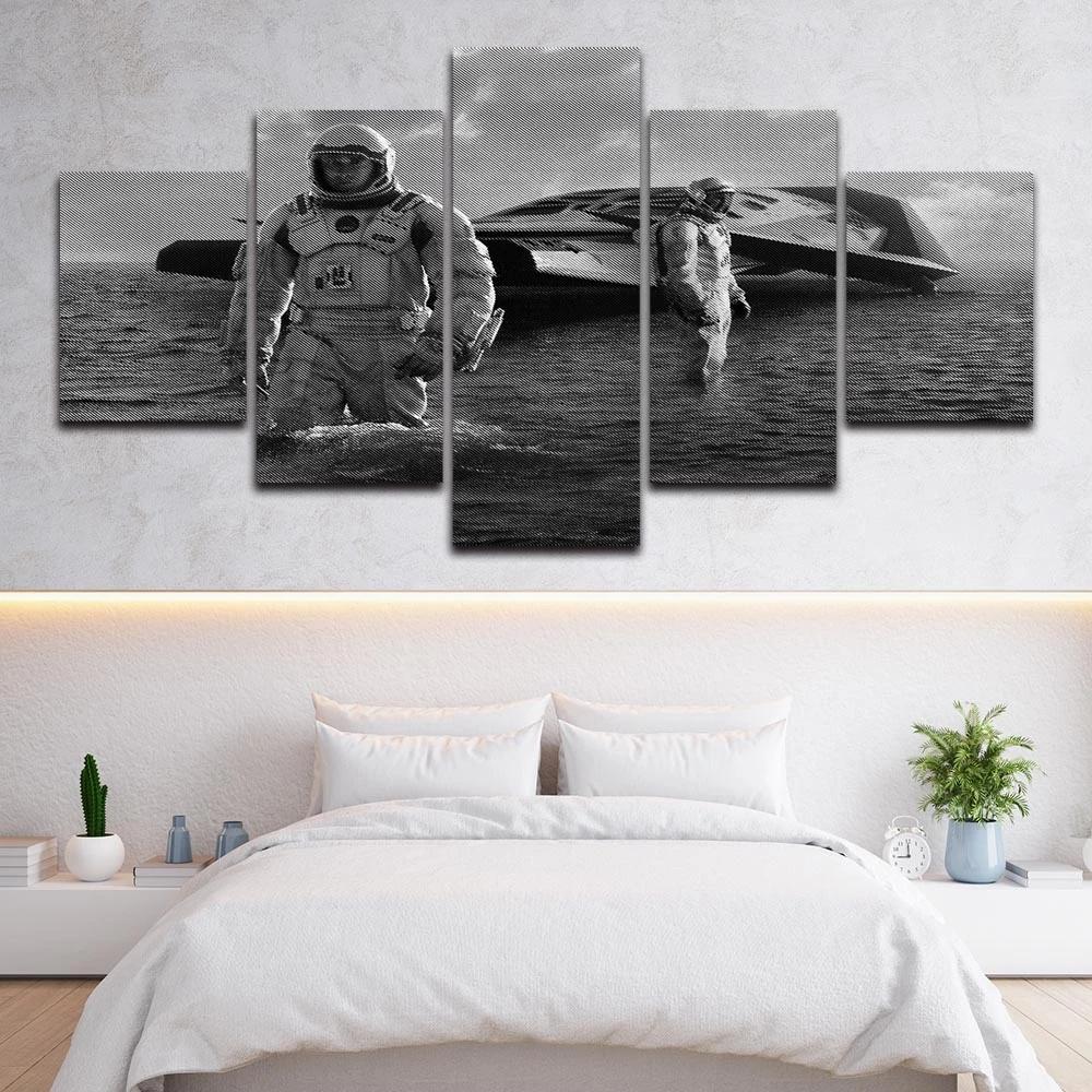 Modern 5 Pieces Interstellar Movie Astronaut Wall Art Canvas Painting Modular Prints Picture Poster Home Decor Living Room Frame