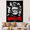 Universal Monsters Tapestry Wall Hanging, Classic Horror Art, Wall Decor for Bedroom Living Room Dorm