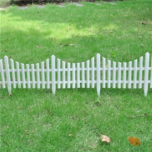 VidaXL Bordure de pelouse Blanc 17 pcs / 10 m 41227
