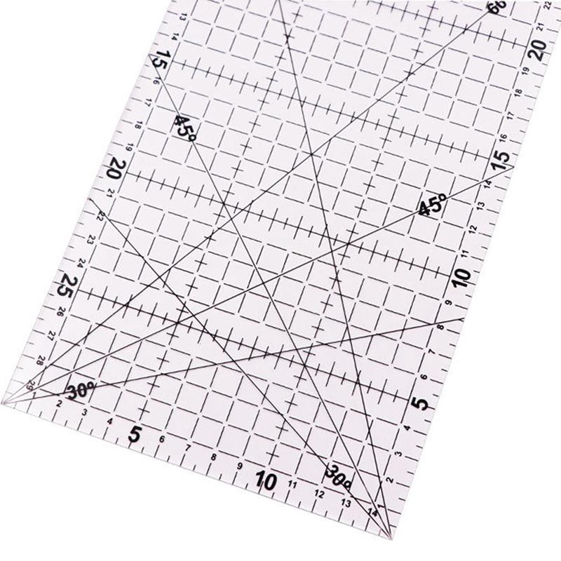 Patchworkové pravítko 30 * 15 cm Prošívací nástroje Vysoce kvalitní akrylové transparentní pravítko