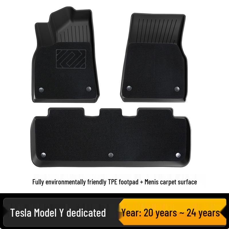 Eco-Friendly TPE All-Weather Floor & Trunk Mats for Tesla Model Y