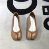 Split Toe Candy Flats Ballet Shoes Woman Slip On Loafers Soft Bottom Moccasins Bow-tie Ballerina Single Tabi Ninja Women Shoes