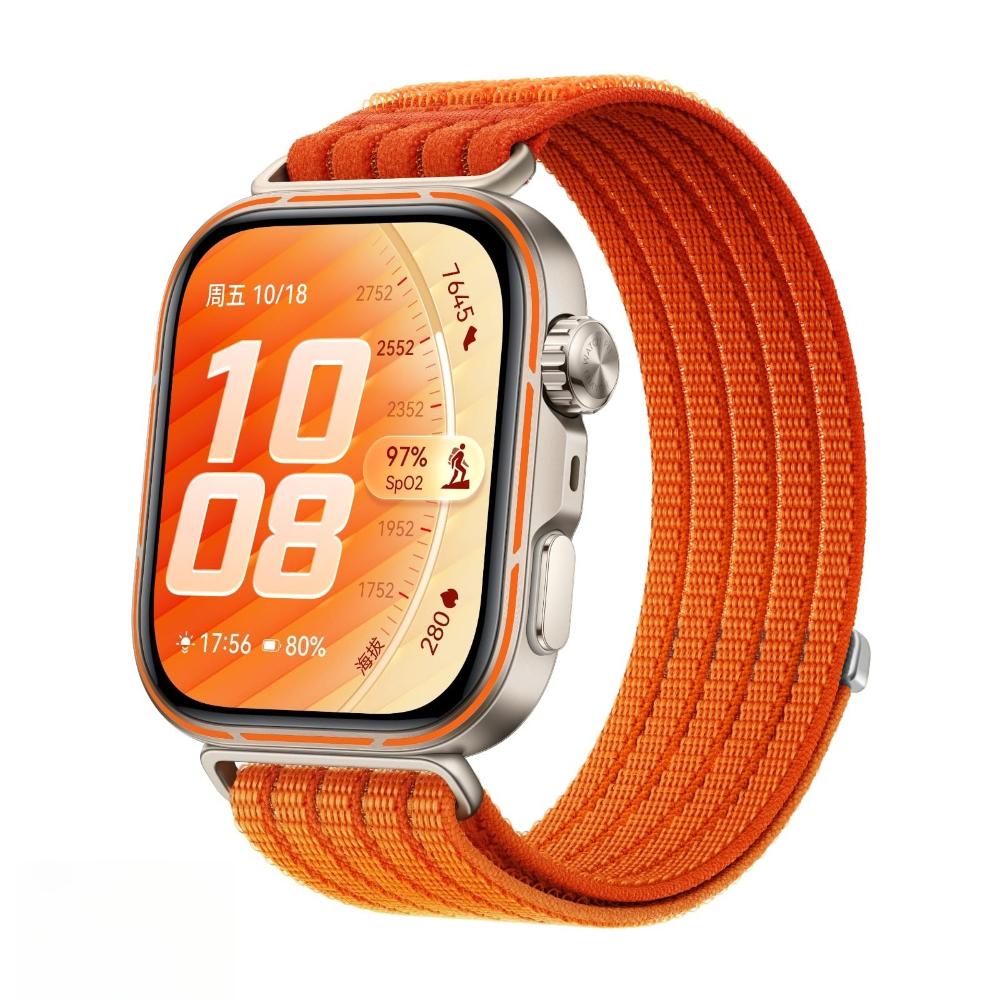 

Официальный плетеный ремешок из нейлоновой петли для HUAWEI WATCH FIT 5/4 Pro Плетеный удобный дышащий браслет для Huawei Watch Fit 5-4-3 оранжевый