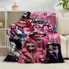 1PC Horror Movie Characters Flannel Blanket Gift, Suitable for Both Men And Women, Soft Ideal for Beds And Sofa, Birthday Or Christmas Gift