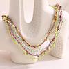 Colorful Dopamine Hot Girl Beach Necklace - European & American Style Cotton Rope Chain