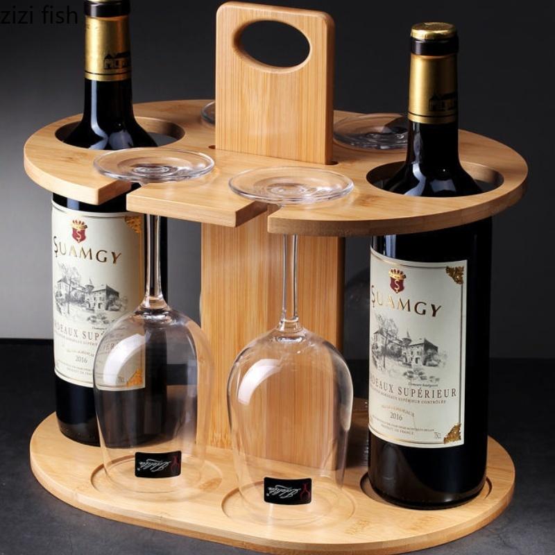 Wooden Red Wine Rack Cup Holders Desktop Storage Racks Storage Organizers Shelf Storage Holder Display Shelves Display Stands
