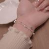 Double Layer Star Silver Plated Bracelet Women Minimalist Versatile Jewelry