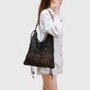 Women's Bag 2025 New Summer Beaded Woven Beach Tote Bag Large Capacity Hollow Straw Shoulder Bag Wholesale