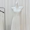 [Real shot] First love travel white suspender long dress for women's summer seaside vacation wear small white dress dress