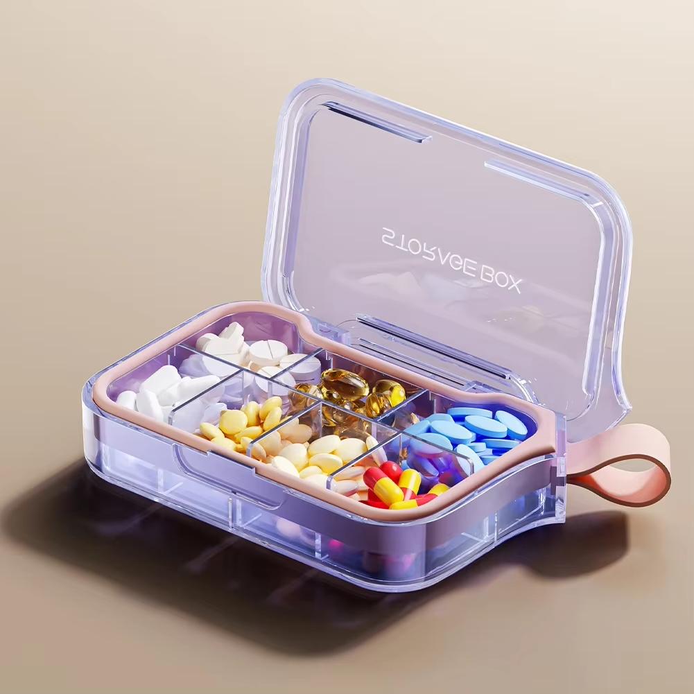 Mini Pill Case Waterproof Airtight Pill Container For Daily Use Travel Sealed Pill Box For Pocket Purse Medication