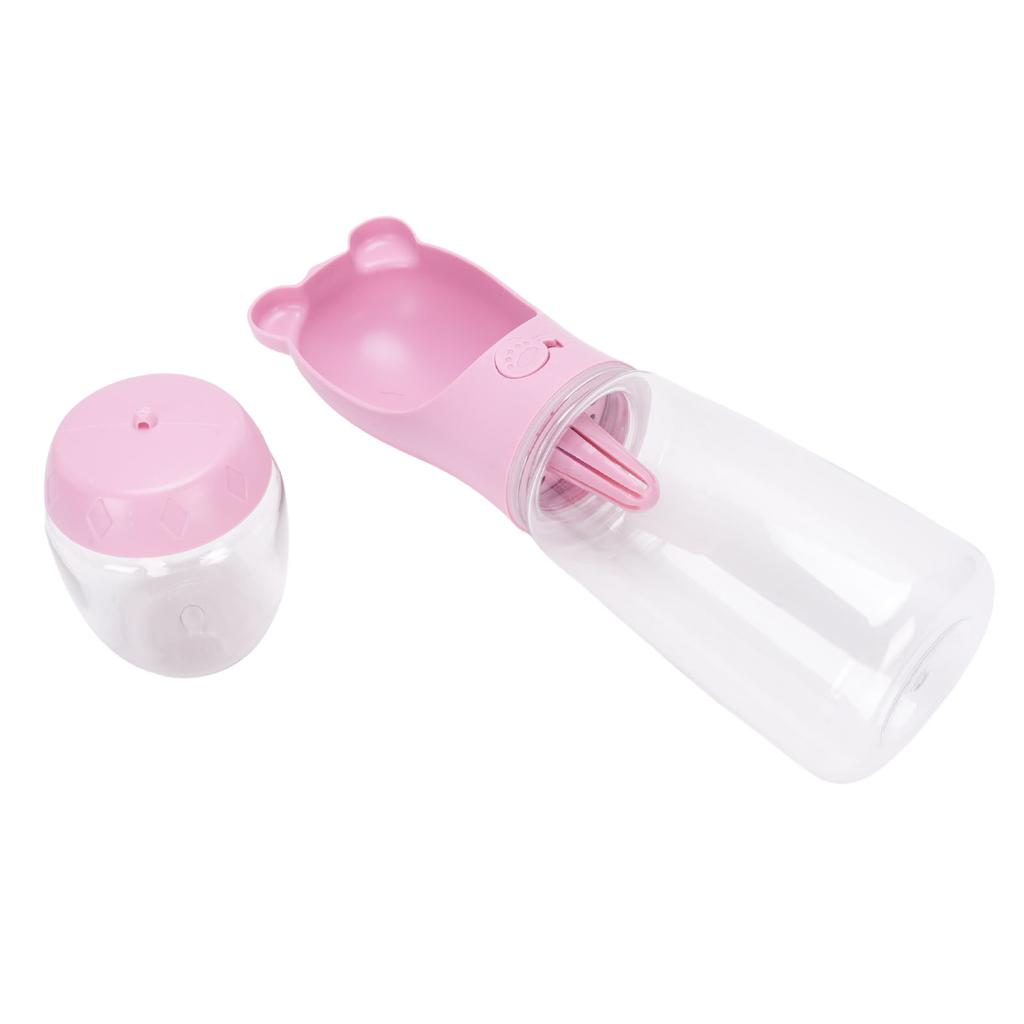 Portable Pet Feeder Dog Cat Water Bottle and Bowl Dispenser for Outdoor Walking Travel 550ml