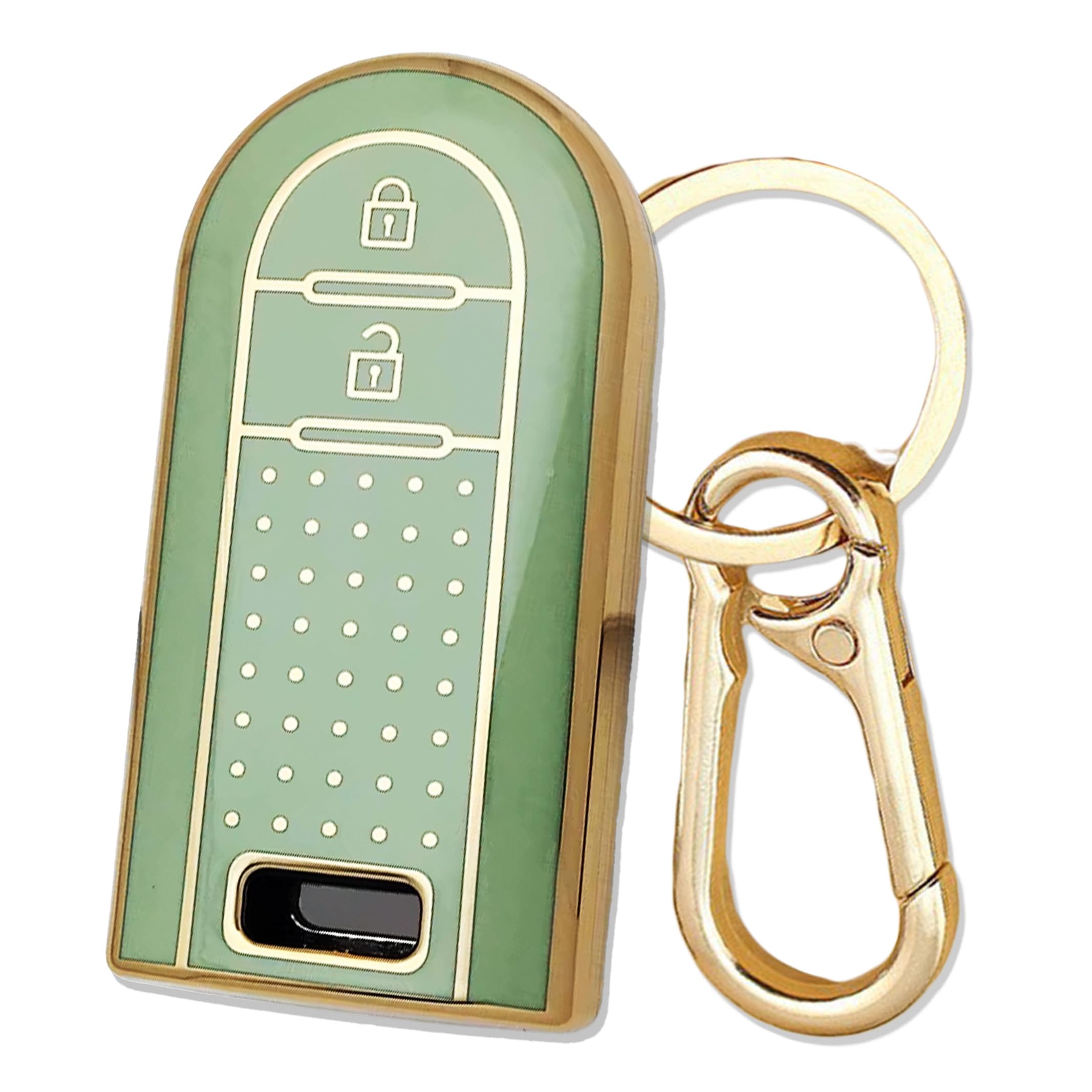 

Daihatsu Toyota TPU Key Cover Key Case with Carabiner Hook | Wake Cast Tanto Tall Boon Miratocot Move Canvas, green зелёный