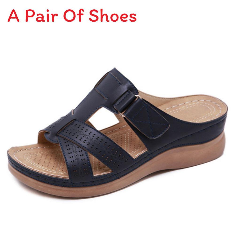 Summer Womens Open Toe Pu Sandals With Cross Strap Hollowout Platform For Beach And Casual Wear