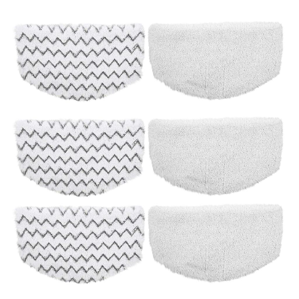 6pcs Compatible With 1940180614401544 Series Steam Mop Cloth Cover Mop Head Accessories Cloth Stripe Style