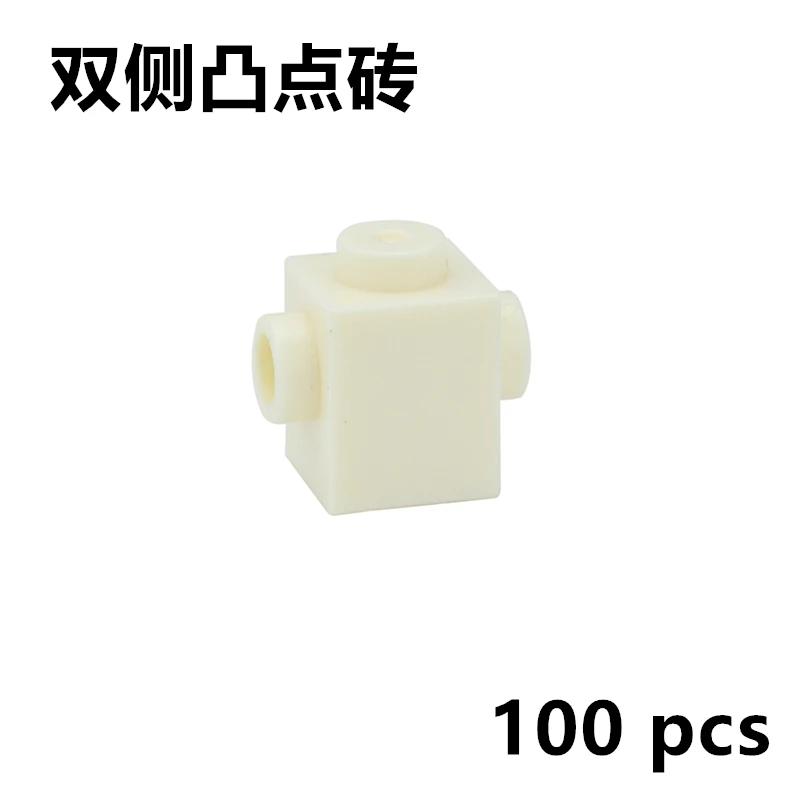 DIY Educational Bricks Modified 1x1 with Studs on 2 Sides Opposite Assembles Particles MOC Parts 47905 Toys for Children