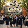 8 Pcs 18 Inch Congrats Grad Foil Balloons, Colorful Stars Graduation Round Mylar Balloons Kit, College Graduation Party Decorations