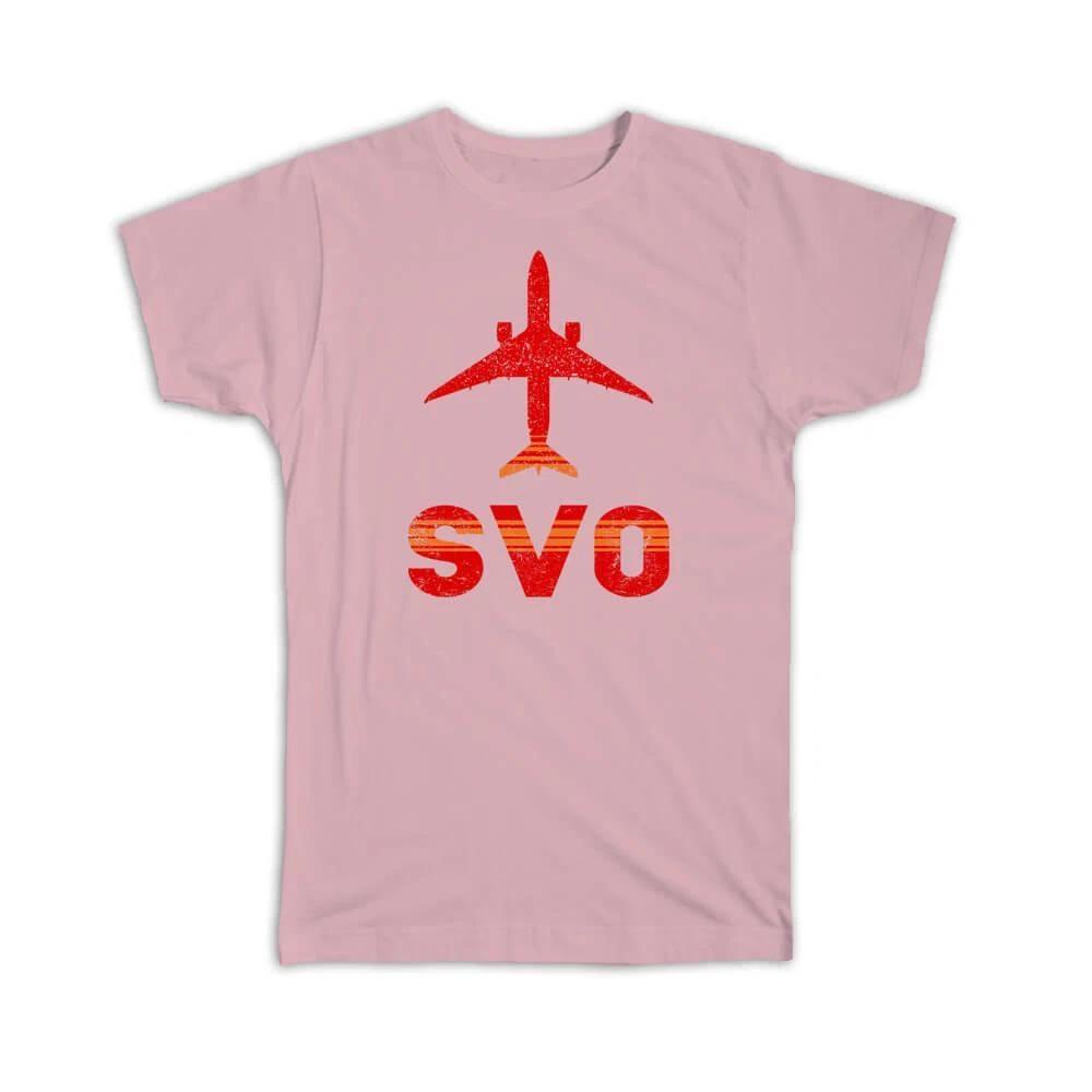 Gift T-Shirt : Russia Sheremetyevo Airport Moscow SVO Travel Airline Pilot S