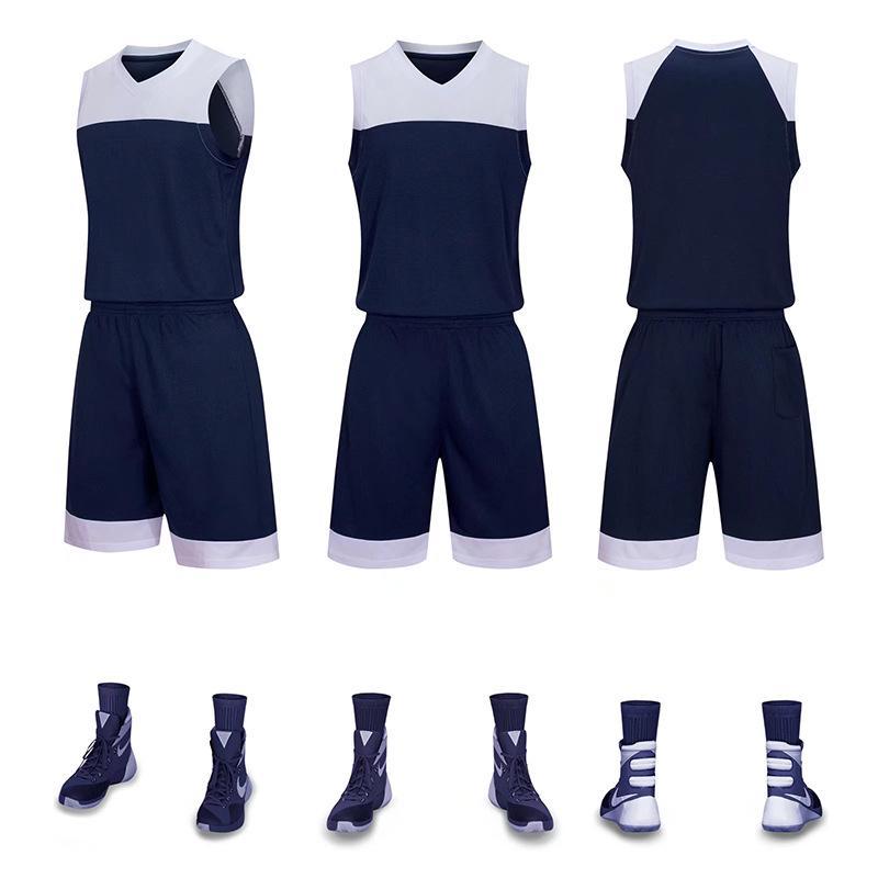 

Men s Reversible Basketball Uniform Set - Printed Team Jersey & Shorts 3XL королевский синий
