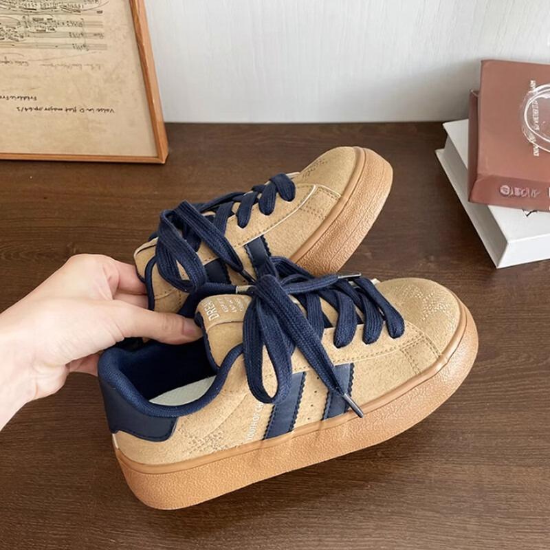 Nuove Sneakers Versatili da Donna, Scarpe Sportive Casual Retro di Nicchia a Suola Spessa