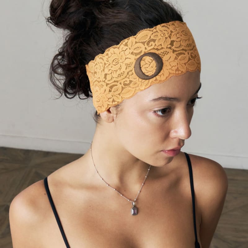 

odlyworkshop Кружевная повязка на голову, Абрикосовый FREE