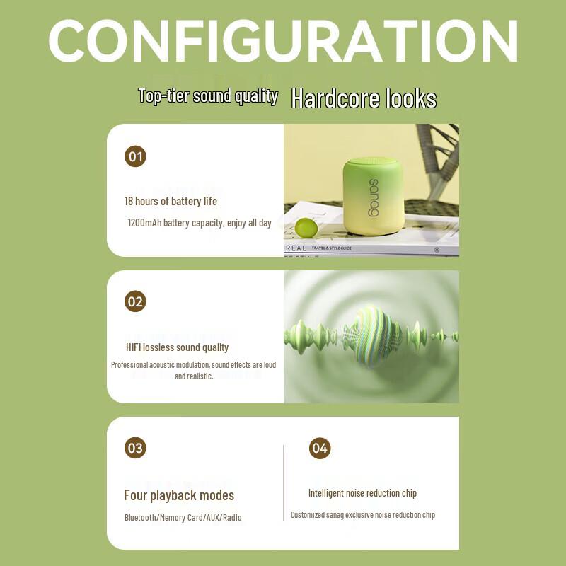 SANAG X6S Mini Wireless Bluetooth Speaker CN plug (adapter included)