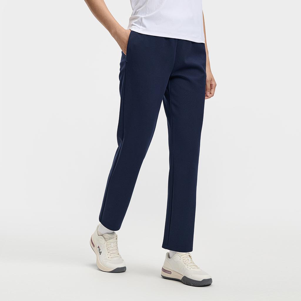 Fila Tennis Minimalist Classic Retro Casual Comfortable Straight-Leg Knit Sports Pants Women bottoms Sky-Blue A11W613601FBU