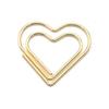 Gold Heart-Shaped Paperclip Set with Color Box - Cute and Creative Office Stationery