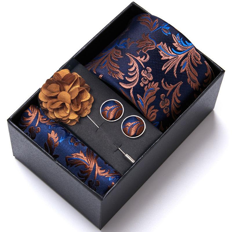 Wedding Wedding Tie Groom Festive Burgundy Tie Men'S Suit Cufflinks Corsage Accessories Kit