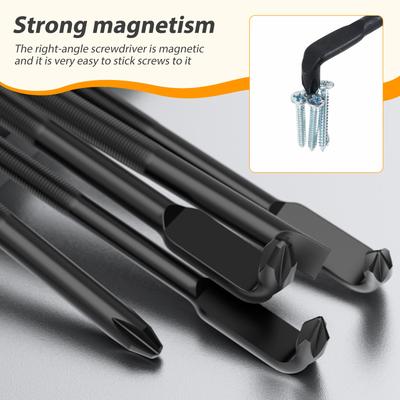 2/3Pcs Screwdriver Set L Shape Z Shape 90Degree Magnetic Screwdriver S2 Alloy Steel Offset Screwdrivers for Furniture Car Repair
