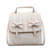 Solid color college style commuter backpack women's new trend bow portable shoulder backpack