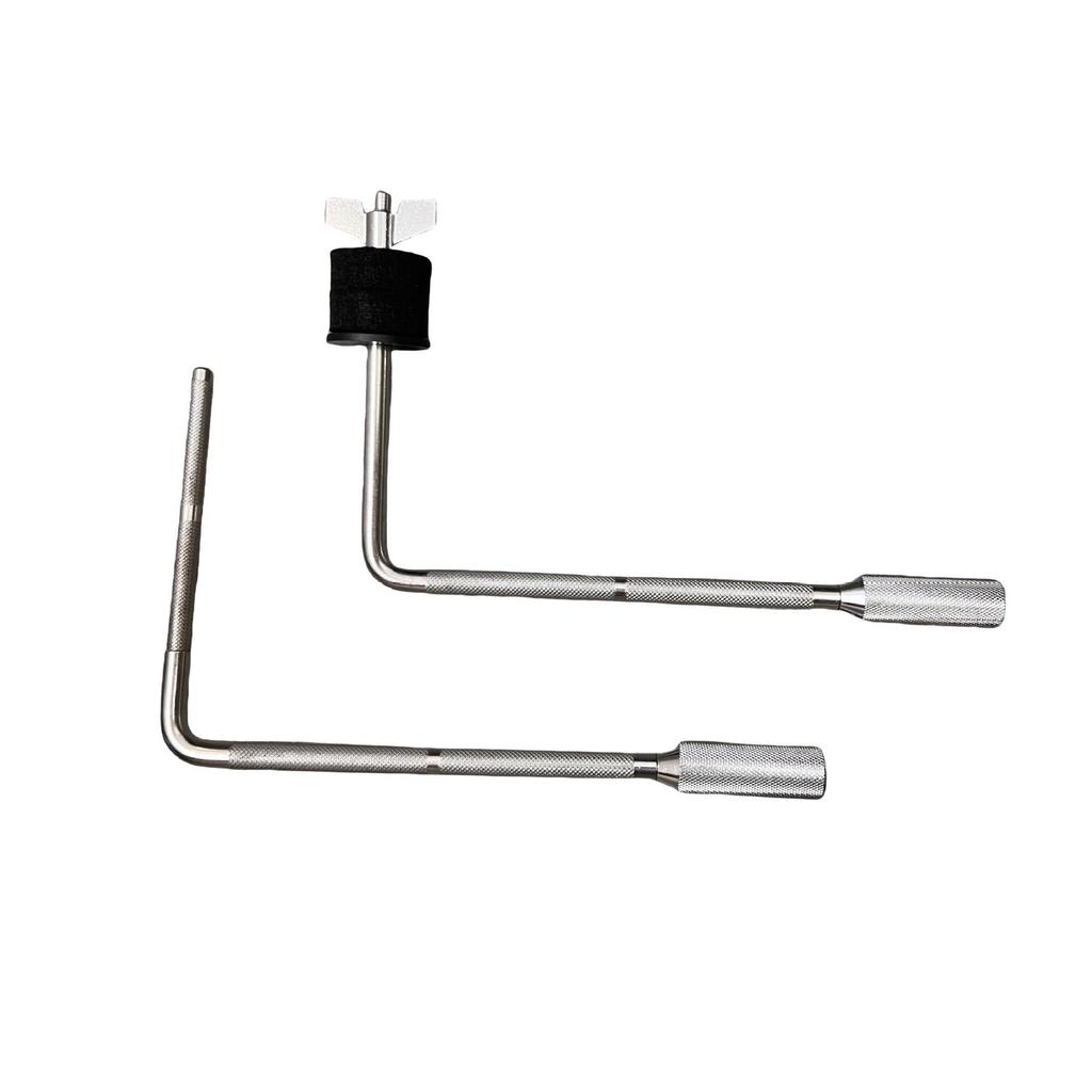 Single Ball Clamp Drum Rack Hardware with L-Shaped Hanging Bracket and Thickened Tom-Tom Stand Column.
